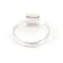 Monture de bague réglable support carré de 8mm en argent 925 x 1pc