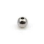 Perle boule en argent rhodié 925 6mm x 4pcs