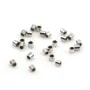 Rhodium 925 silver crimp tubes 1.5x1.5mm x 50pcs