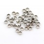 Rhodium 925 silver crimp tubes 2.0x1.0mm x 30pcs