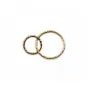Anneaux "toi et moi" fermés en gold filled 14 carats 10mm et 15mm x 1pc