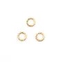 Anneaux torsade en gold filled 14 carats 0.76x6mm x 4pcs