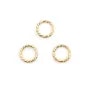 Anneaux ouvert guilloché en gold filled 14 carats 4mm x 10pcs