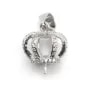 Bélière couronne 20mm  en argent 925 rhodié pour perle semi-percée  x 1pc