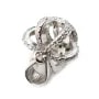 Bélière couronne 20mm  en argent 925 rhodié pour perle semi-percée  x 1pc