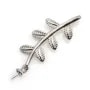 Pendant-holder leaf 25mm 925 silver for half-drilled pearl x 1pc