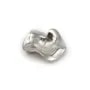 Bélière fleur en argent 925 rhodié  pour perle semi-percée  x 1pc