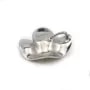 Bélière fleur en argent 925 rhodié  pour perle semi-percée  x 1pc