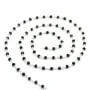 Chaîne Argent  avec Spinelle Noir en 3-4mm x 20cm