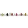 Chaîne Argent avec Tourmaline en 4-5mm x 20cm