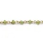 Gold Plated Silver Chain with Quartz Lemon  of 3-4mm x 20cm 