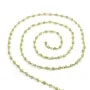Chaîne Argent Doré avec Péridot en 3-4mmx 20cm