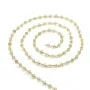 Chaîne Argent Doré avec Quartz Lemon en 3-4mmx 20cm
