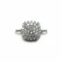 Intercalaire fleur 18mm en argent 925 rhodié pour perle semi-percée  x 1pc