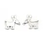 925 sterling silver charm zirconium 15x17mm x1pc