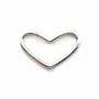 Rhodium 925 silver rings, mustache, 6.3x23mm with zirconium  x 1pc
