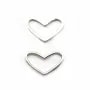 Intercalaire moustache 6.3x23mm avec zirconium en argent 925 rhodié  x 1pc