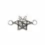 Intercalaire carré avec zirconium 7.75mm en argent 925 rhodié  x 1pc