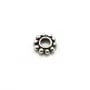 925 silver flower spacer bead 5x1.5mm x 4pcs