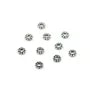 Perle intercalaire en forme de fleur en argent 925 5x1.5mm x 4pcs