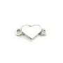Breloque coeur en argent 925 5x10mm x 2pcs
