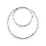 Intercalaire double rond martèle ,22mm, argent 925  x 1pcs