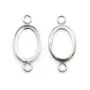 Intercalaire support oval à coller, argent 925, 10X14mm x 1pc