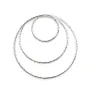 Intercalaire triple rond martèle ,30mm, argent 925  x 1pcs
