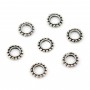 Perle intercalaires en argent 925 en forme de fleur 4.80mm x5pcs