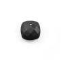 Pendentif agate noire carré facette 10mm x 1pc