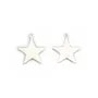 Charm star openwork ,sterling silver 925, 8x13.5mm x 2pcs