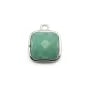 Breloque support  pour cabochon carré, argent 925, 10mm x 1pc