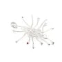 Pendentif en argent 925 rhodié & zirconium multicolore pour perle baroque x 1pc