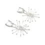 Dormeuse en argent 925 rhodié & zirconium pour perle baroque x 1pc