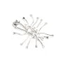 925 silver & zirconium charm, in shaped of "yes", 9.5 * 10.5mm x 1pc