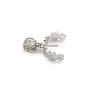 925 silver & zirconium charm, in shaped of "yes", 9.5 * 10.5mm x 1pc