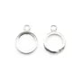 Pendant support  for cabochon round,sterling silver, 12mm x 1pc