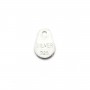 925 sterling silver "silver" tag 3.5x5.5mm x 10pcs