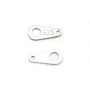 925 sterling silver "silver" tag 3.5x8.5mm x 10pcs