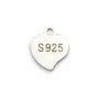 Tag "silver" en argent 925 6mm x 10pcs