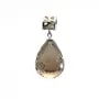 Pendentif quartz fumé avec bélière en argent 925 x 1pc