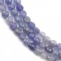 Tanzanite, de forme ronde plate facetté, 4mm x 40cm