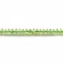 Peridot rondelle boulier facette 2x3mm sur fil 39cm