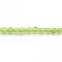 Peridot rond  facette 6mm x 2pcs 