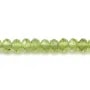 Péridot Rondelle facette 2x4mm