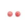 Bambou de mer orange 6mm, semi percé d'un coté x 2pcs