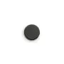 Cabochon onyx noir, rond plat, 8mm x2pcs