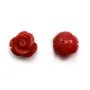 Cabochon Bambou mer teinté fleur semi-percés 12mm x 2pcs