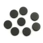 Cabochon Onyx noir, rond plat 14mm x1pc