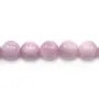 Kunzite de couleur violette, de forme ronde, 10mm x 40cm